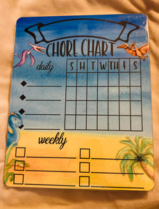 Dinosaurs (CH10) - Dry Erase Chore Chart