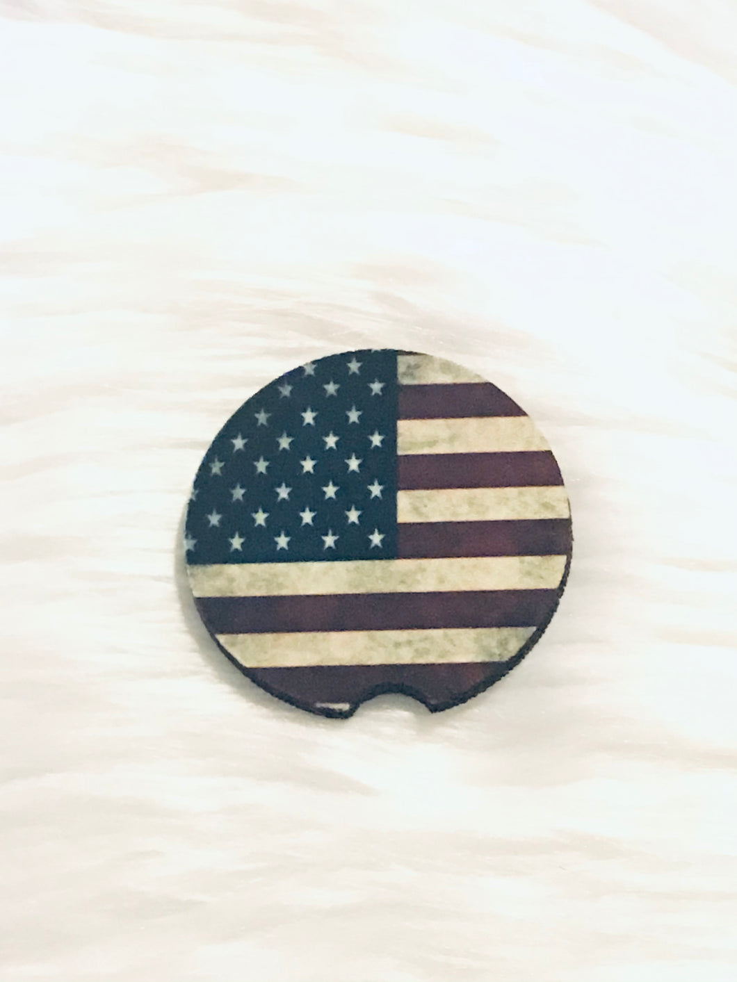 Car Coaster - Vintage Flag - CC01