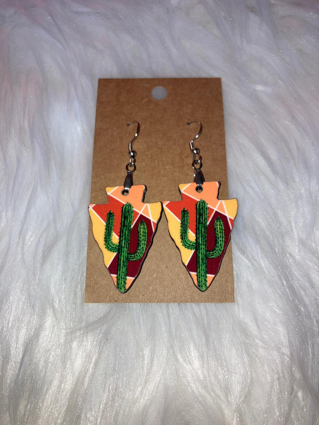 Cactus (AH18) - Arrowhead Earrings