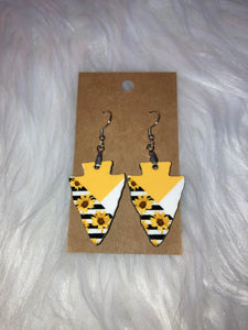 Sunflower (AH22) - Arrowhead Earrings