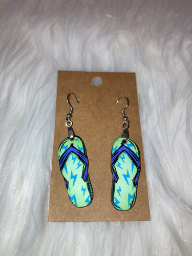 Lightening Bolt (FF44) - Flip Flop Earrings 1.5