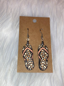 Print (FF62) - Flip Flop Earrings 1.5"