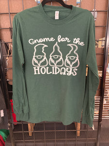 Gnome for the Holidays Adult Long Sleeve Shirt