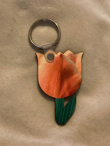 Orange Petal (T01) - Tulip Keychain