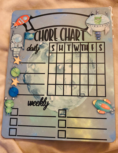 Outer Space (CH06)  - Dry Erase Chore Chart