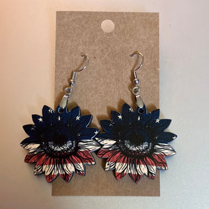 Flag (SF06) - Sunflower Earrings 1.5"