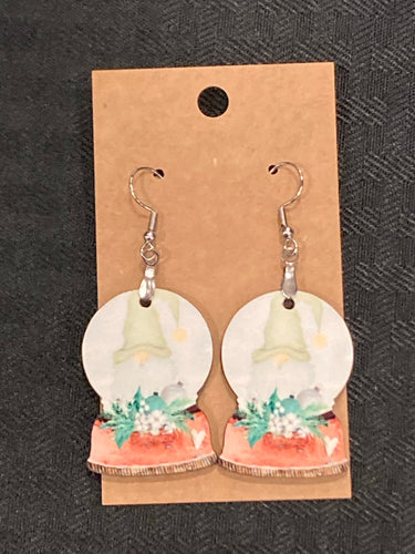 Gnome (SG01) - Snow Globe Earrings