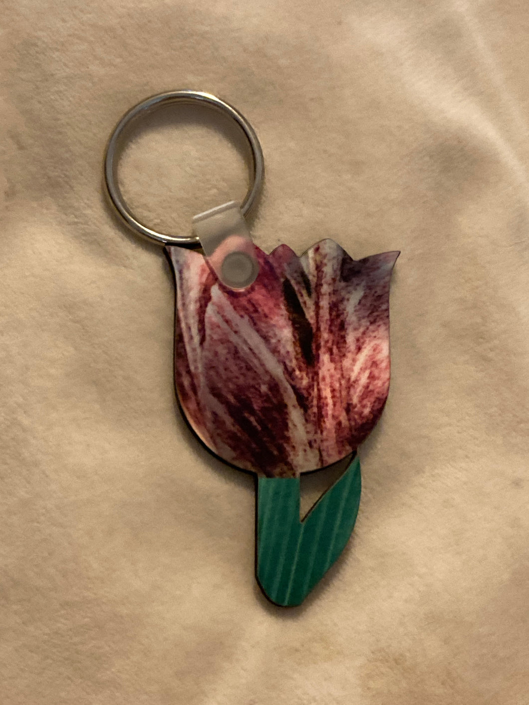 Purple Petal (T02) - Tulip Keychain