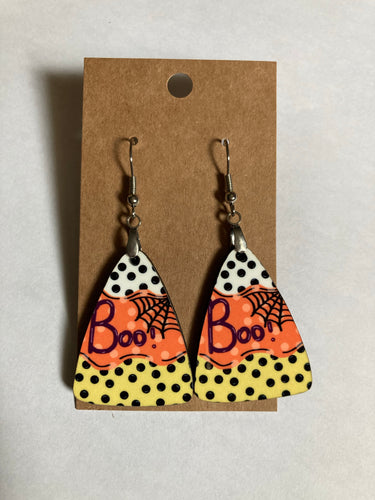 Boo (C01) - Candy Corn Earrings 1.5