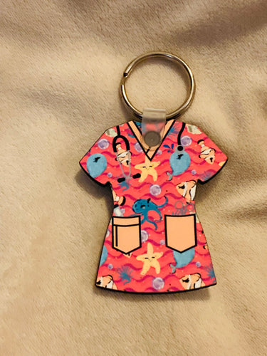 Under the Sea Scrub (SS25) - Shirt Shape Keychain