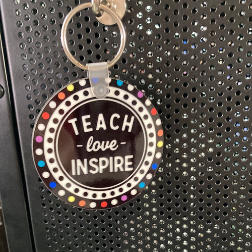 Teach Love Inspire (R104)- Circle Keychain