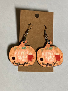 Pumpkin Spice Everything (PU06) - Pumpkin Earrings 1.5"