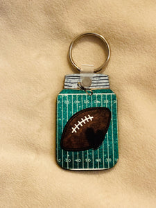 Football (MJ06) - Mason Jar Keychain