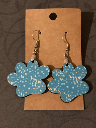 Polka Dot (CC45) - Paw Print Earrings