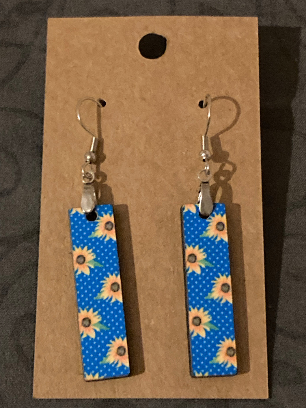 Sunflower 5 (BE34) -  Bar Shape Earrings - 1.5