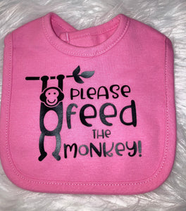 Please Feed the Monkey Bib