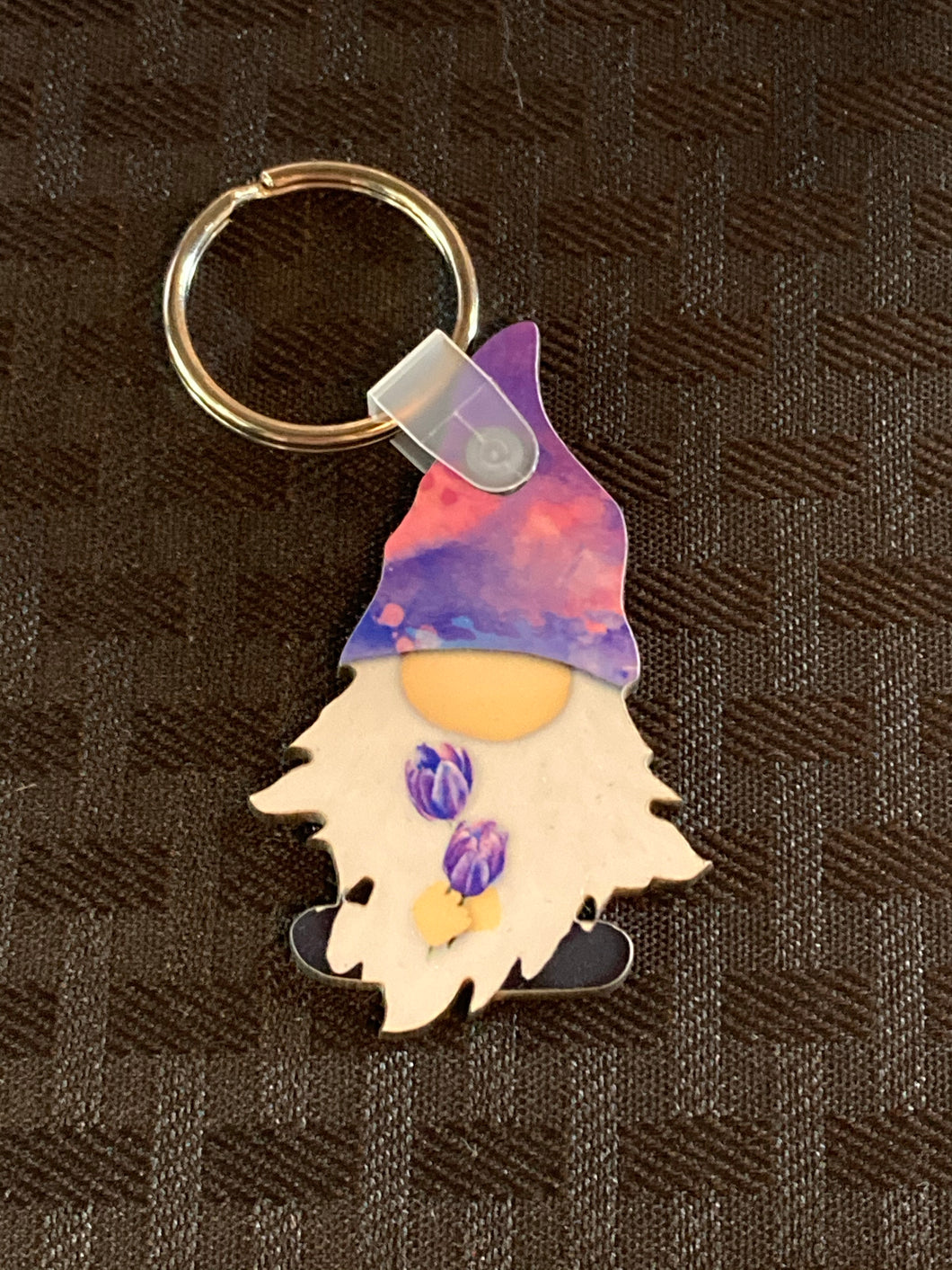 Purple Tulip (G29) - Gnome Keychain