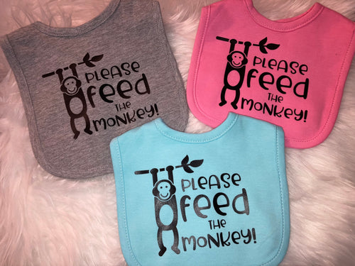 Please Feed the Monkey Bib