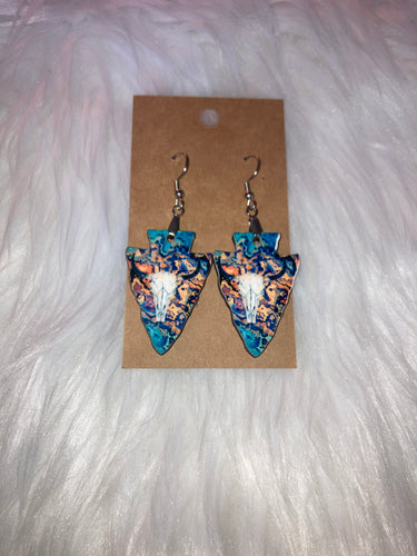 Skull (AH15) - Arrowhead Earrings