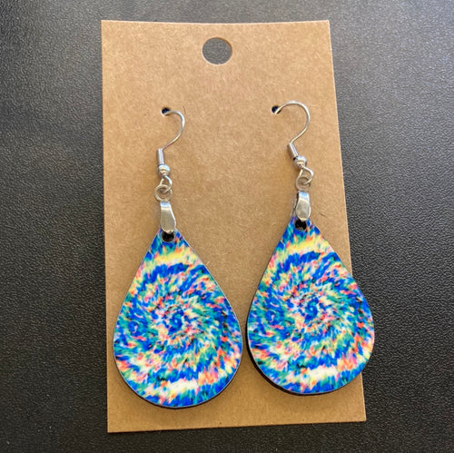 Tie Dye 1 Tear Drop Earrings