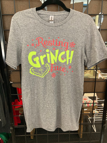 Resting Grinch Face Adult T-shirt