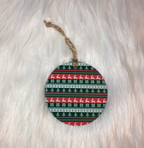 Christmas Sweater -  Round Ornament