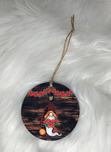 Gnome (R51) Christmas Round Ornament