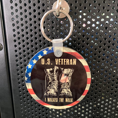 U.S. Veteran I Walked the Walk (R104)- Circle Keychain