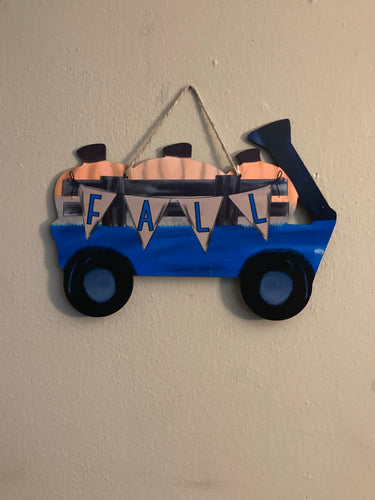 Fall Blue (WG03) - Wagon Sign Large