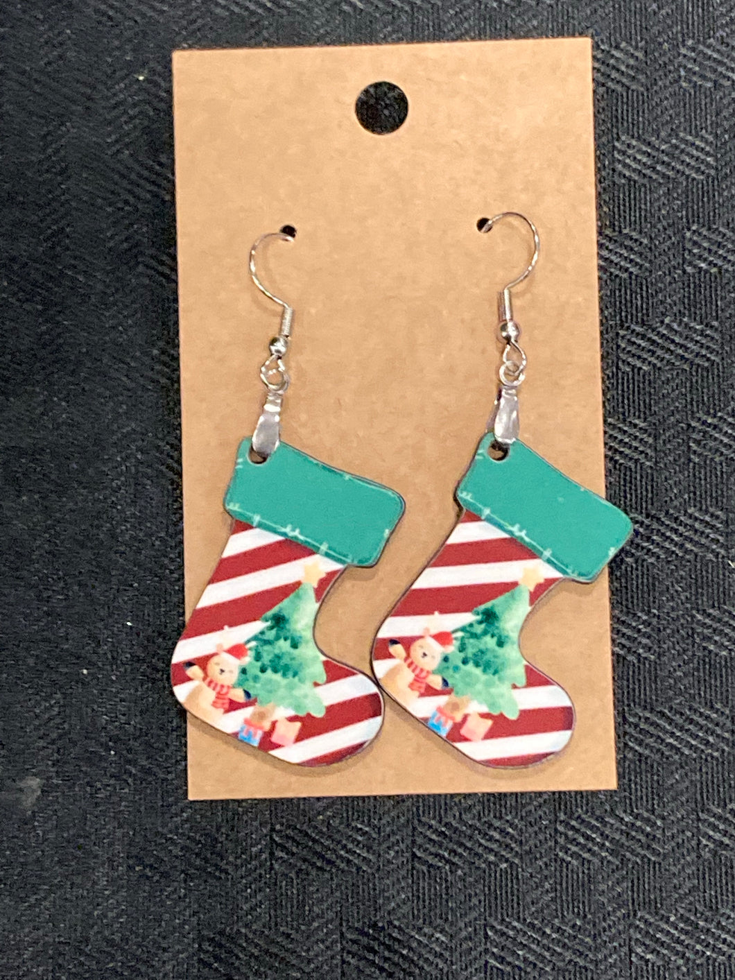 Tree and Presents (ST10) - Stocking Earrings